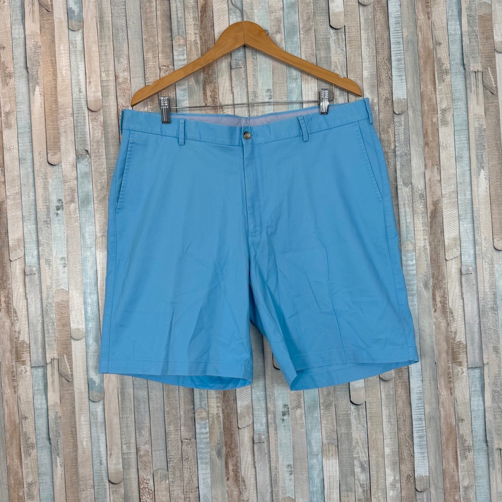 Peter Millar 38 Soft Touch Twill 8.5" Chino Shorts Blue Pima Cotton Stretch Golf